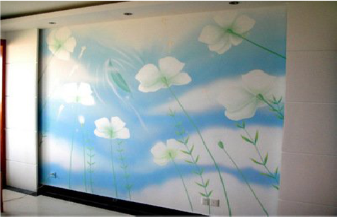 怀远画墙绘怎么画好白云的蓬松感？