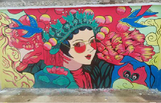 怀远墙体彩绘-网红墙