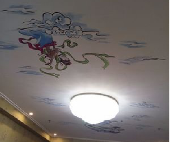 怀远如何快速绘制天花板上的手绘墙？